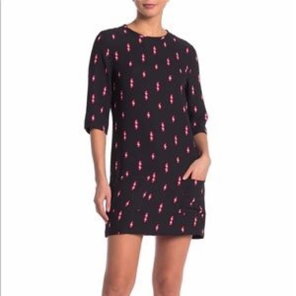 NWT Equipment Aubrey Lightning Bolt Shift Dress - Picture 1 of 4
